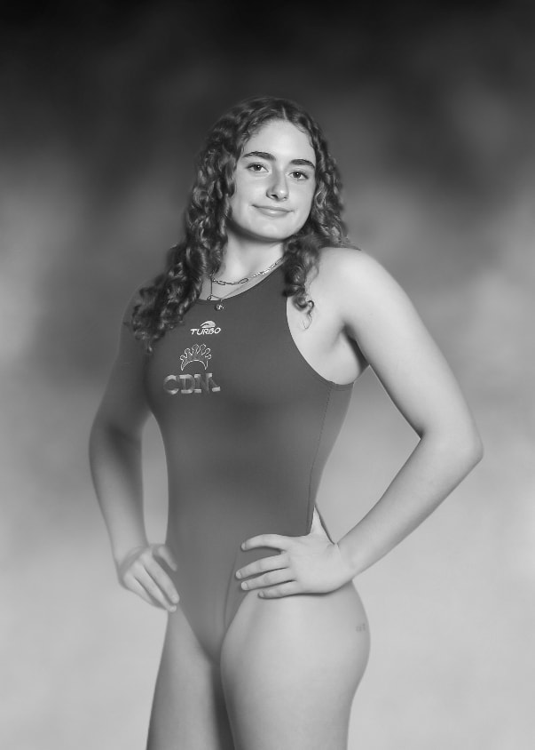 Liliana Badii, CDM water polo athlete — black and white portrait